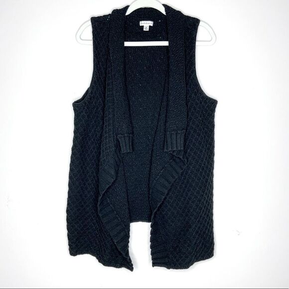 Croft&Barrow sleeveless openfaced cardigan sweater - Picture 1 of 7